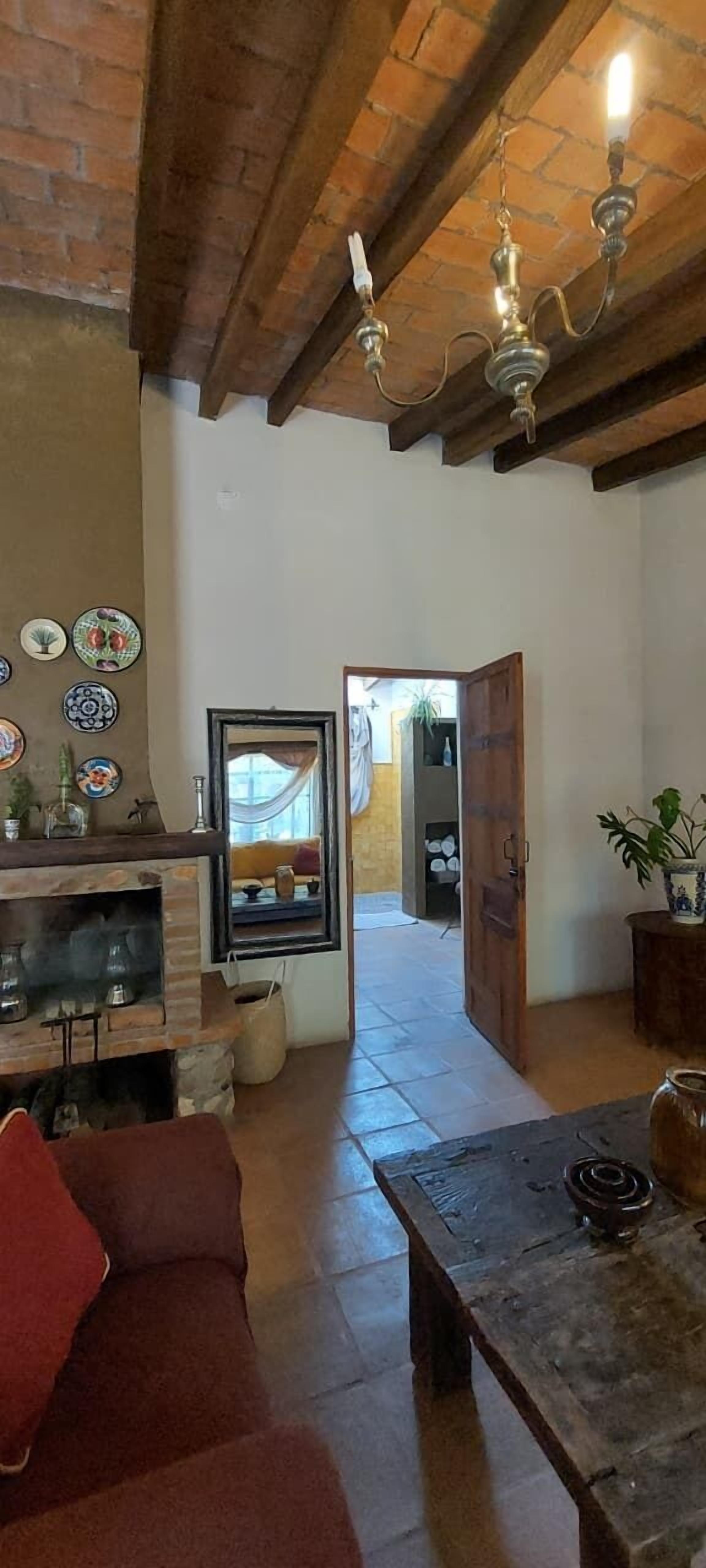 Cabane, patio, vue jardin