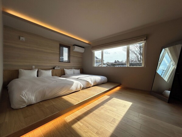 2 habitaciones, escritorio, wifi gratis y ropa de cama