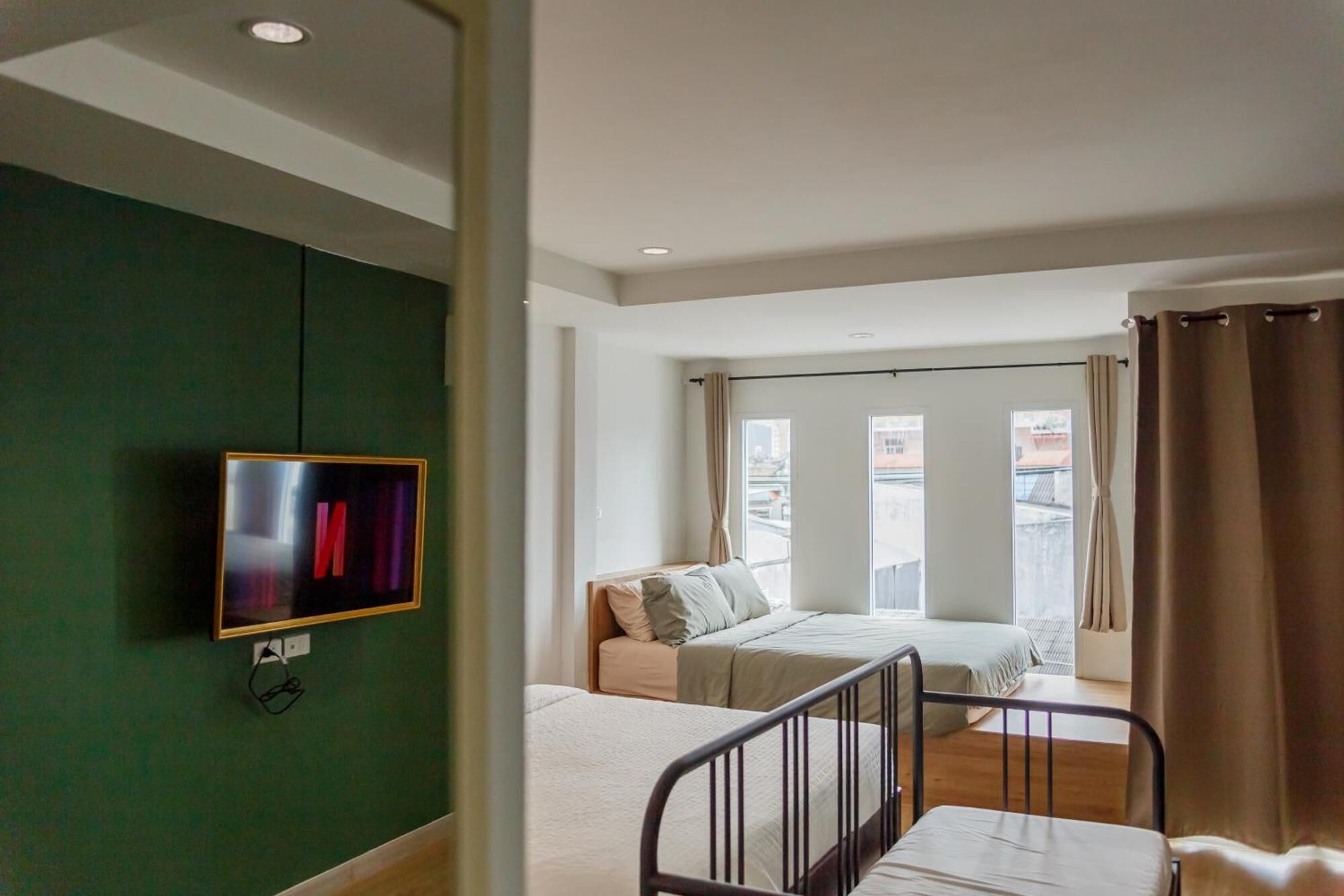 Familie appartement | Verduisterende gordijnen, een strijkplank/strijkijzer, gratis wifi