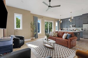 TV, stereo, offices - The Rosedale | Rooftop Retreat by Geodis Park! (Nashville)