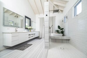 Hair dryer, towels