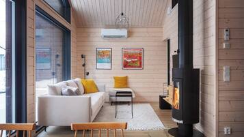 TV connectée, cheminée