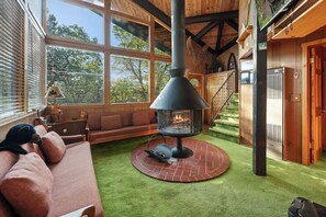 Fernseher, Kamin