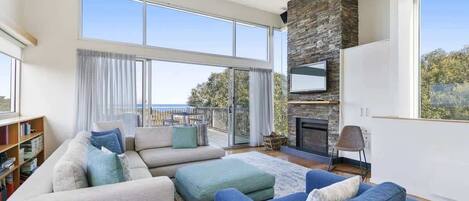 TV, fireplace, DVD player