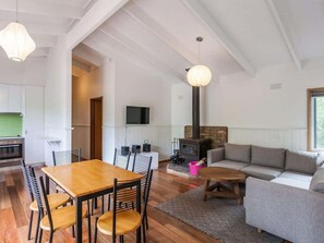 TV, fireplace, DVD player