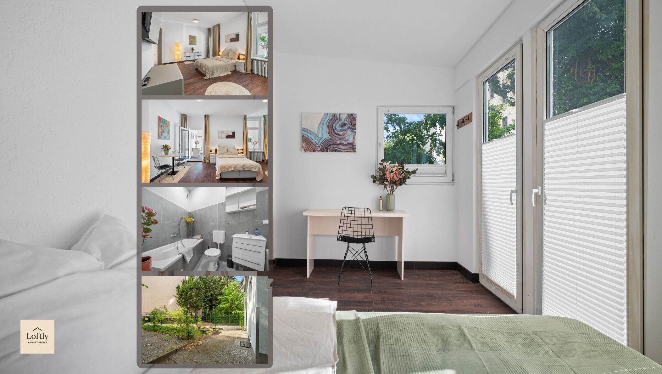 2 bedrooms, desk, iron/ironing board, travel cot