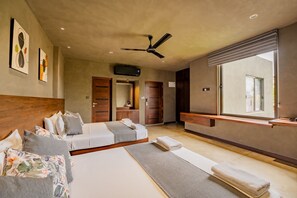 Deluxe Quadruple Room, Resort View | Laptop workspace, free WiFi - Bohemian Nest (Negombo)
