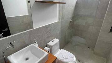 SĂšche-cheveux, serviettes fournies, savon, shampoing