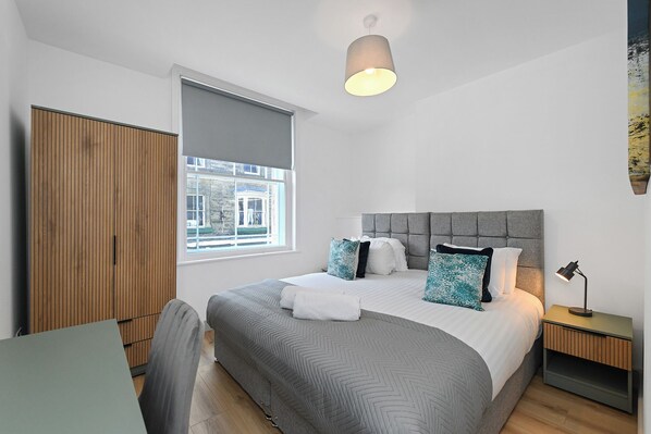 1 bedroom, desk, iron/ironing board