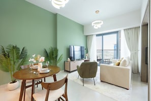Deluxe Apartment, Balcony | Living area | Smart TV, Netflix, streaming services