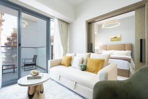Deluxe Apartment, Balcony | Living area | Smart TV, Netflix, streaming services
