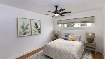 1 slaapkamer, een strijkplank/strijkijzer, gratis wifi, beddengoed