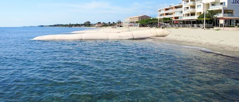 在海灘附近