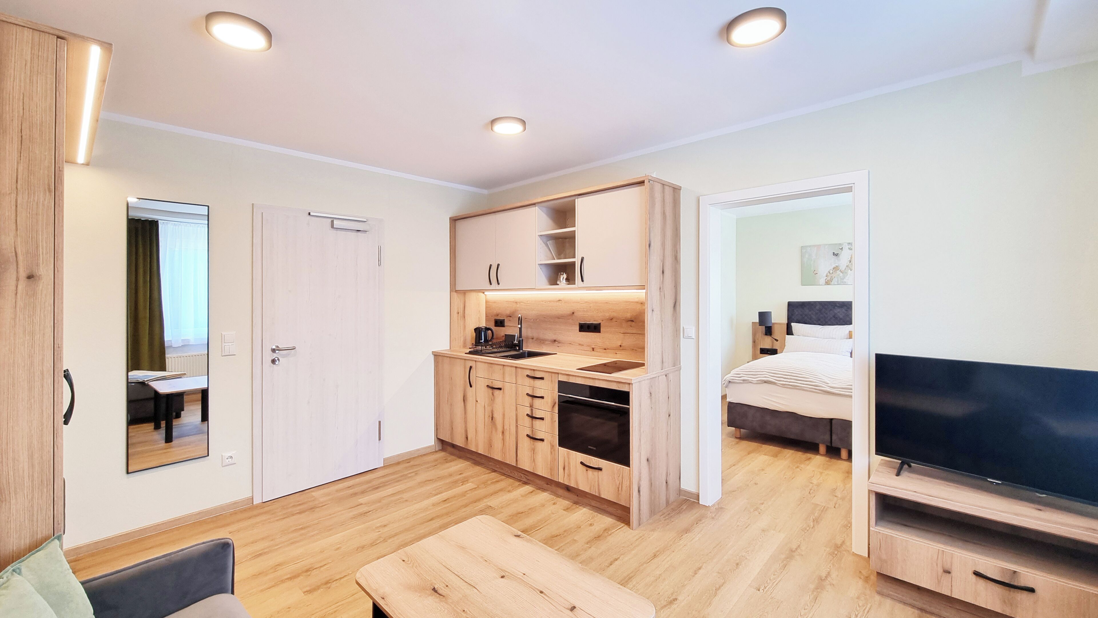 Comfort Room | Private kitchen | Fridge, stovetop, high chair, cookware/dishes/utensils