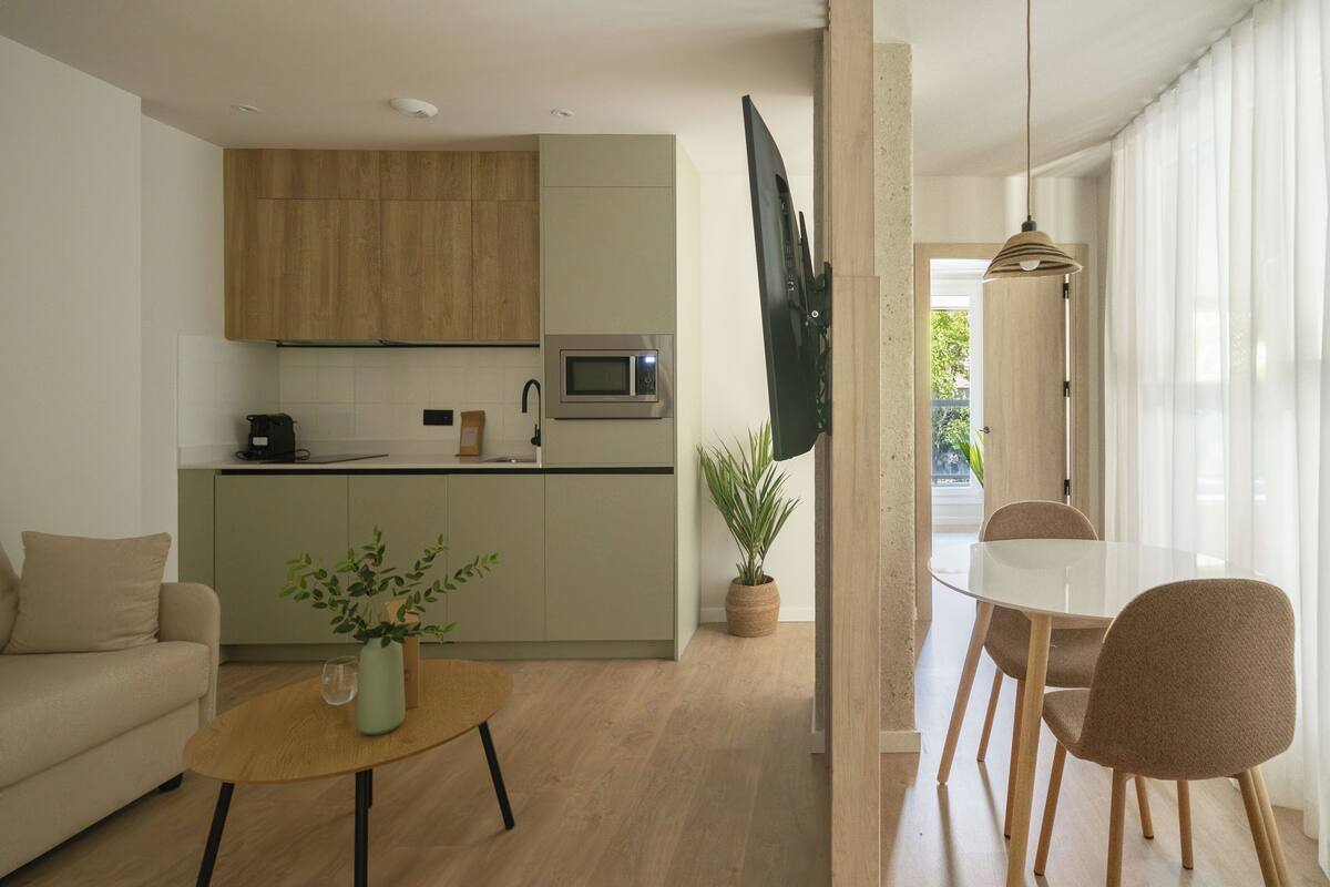 Apartment, 1 Bedroom | Private kitchen | Fridge, microwave, stovetop, espresso maker
