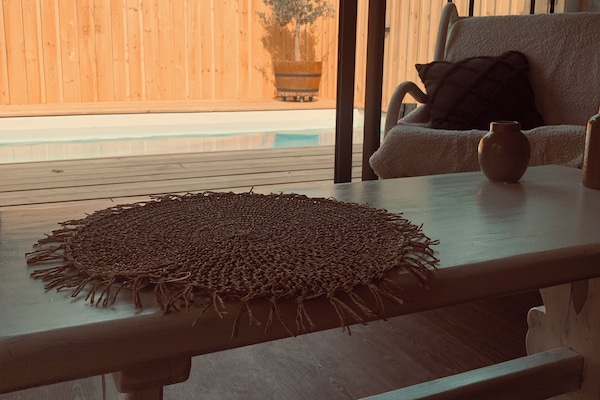 Piscine extérieure, piscine chauffée