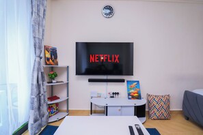 Duplex Deluxe - utsikt mot parken | Vardagsrum