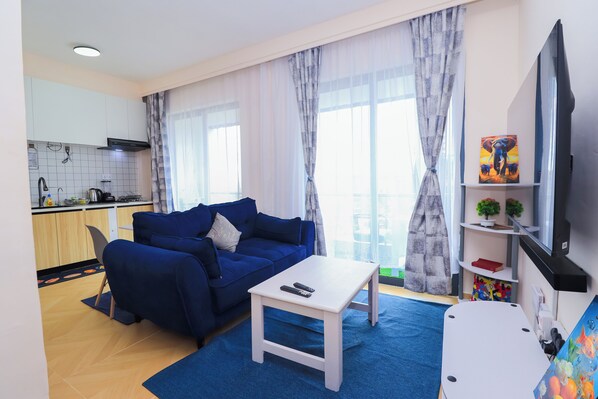 Deluxe Duplex, Park View | Living area - Pazoori Stays at Artesano Apartments (Syokimau)