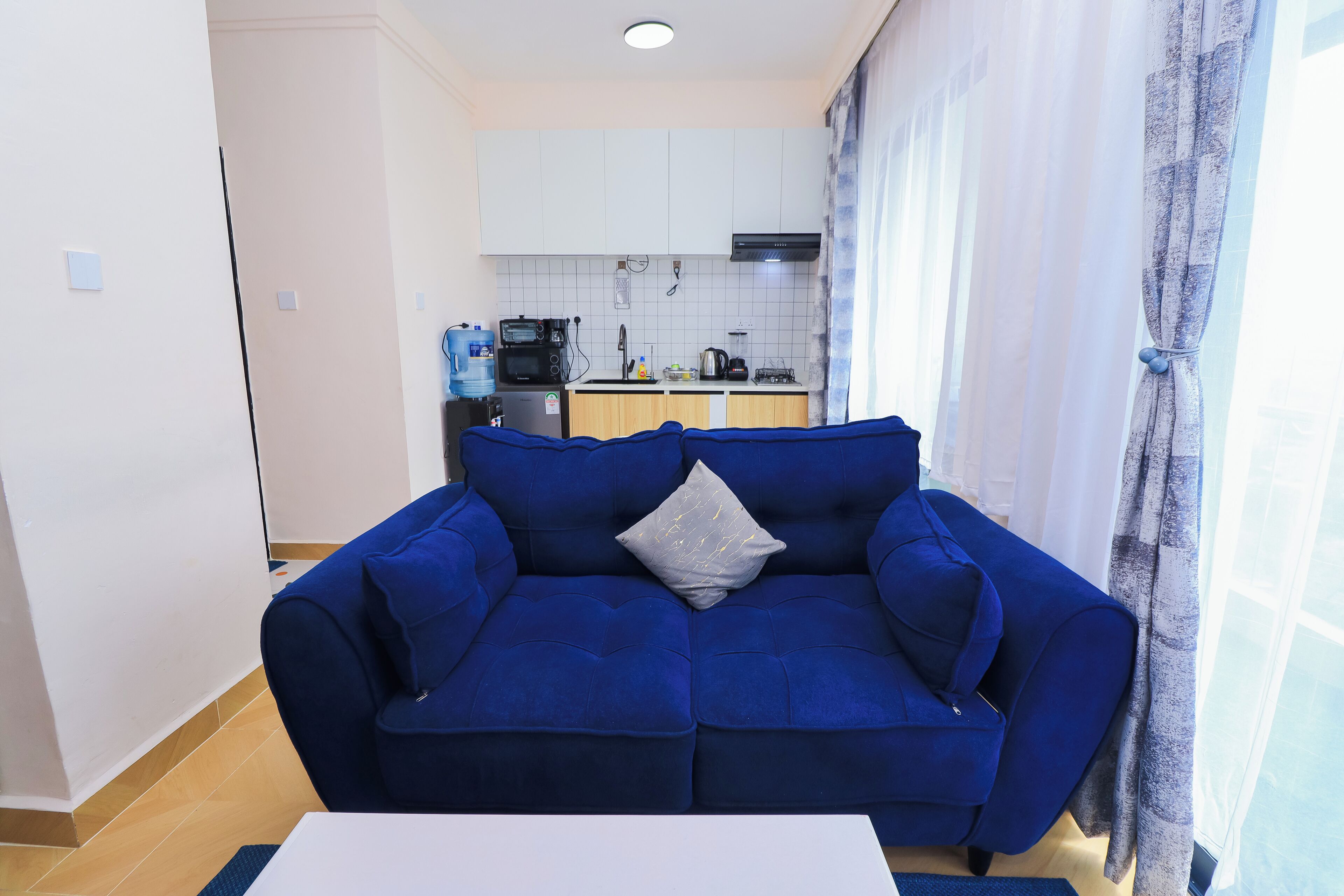 Deluxe maisonnette, uitzicht op park | Woonruimte