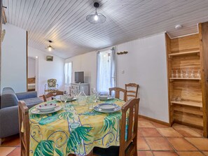 Dining - Charming T2 in Barbotan with terrace and pets allowed (Cazaubon)