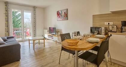 Spacieux T2 rénové avec balcon, wifi et animaux admis à Barbotan-les-Thermes