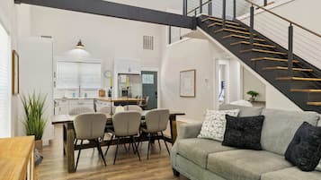 Smart TV, video games, foosball, books