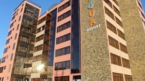 A multi-story building with a prominent sign reading "AQUA RESORT". - Aqua Resort Naivasha (Naivasha)