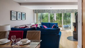 TV, fireplace, DVD player - Chestnut Lodge - Lower Mill Estate, Cotswold Lakes (Lower Mill Estate, Cotswold Water Park)