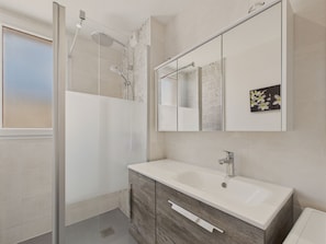 Shower, hair dryer