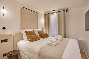 Apartemen | 2 kamar tidur, setrika/meja setrika, dan seprai linen