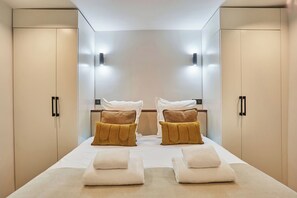 Apartemen | 2 kamar tidur, setrika/meja setrika, dan seprai linen