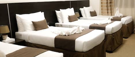 Desk, free WiFi, bed sheets
