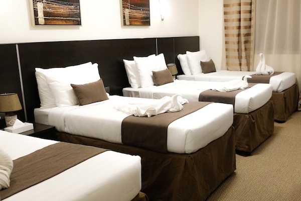Desk, free WiFi, bed sheets