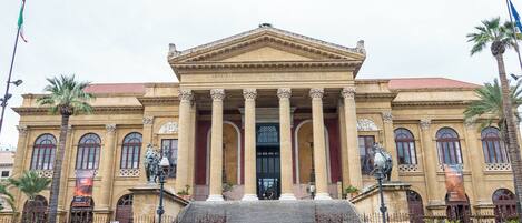 Outdoor banquet area
