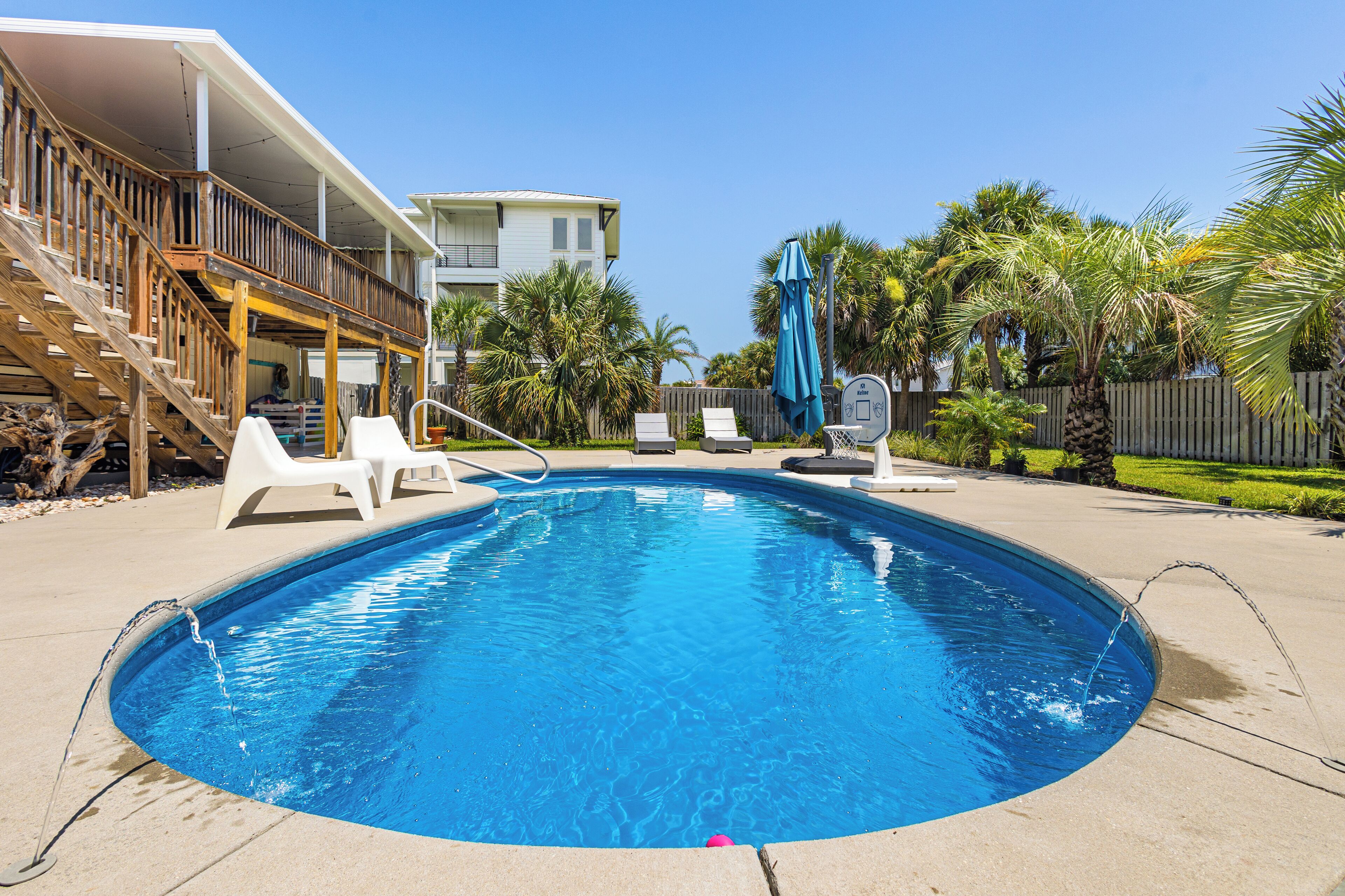 A heated pool