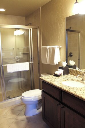 Hårføner, håndklær, såpe og toalettpapir