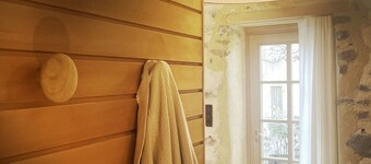 Nature break in the monk's room, wellness area on site!