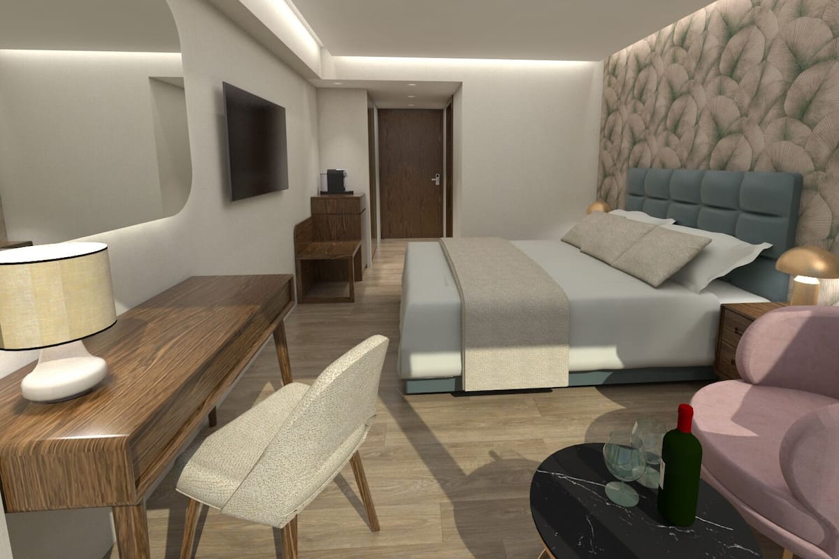 Quarto casal ou duplo standard | Cofres nos quartos, cortinas blackout, quartos à prova de som
