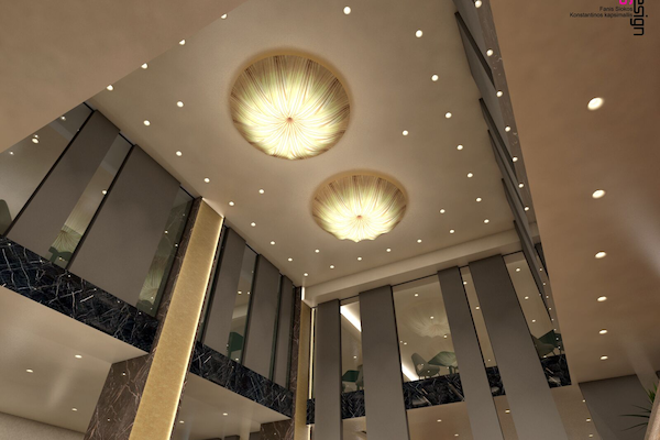 Área de estar no saguão