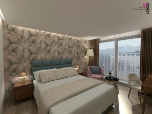 ห้องจูเนียร์สวีท, ระเบียง, วิวเมือง | ตู้นิรภัยในห้องพัก, ผ้าม่านกันแสง, ห้องเก็บเสียง, เตารีด/โต๊ะรีดผ้า
