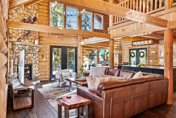 House, 5 Bedrooms | Living area | TV, DVD player - American Way Chalet 5 Bedroom Home (Breckenridge)