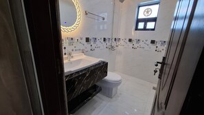 Towels, soap, toilet paper