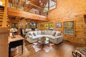 TV, caminetto, studio