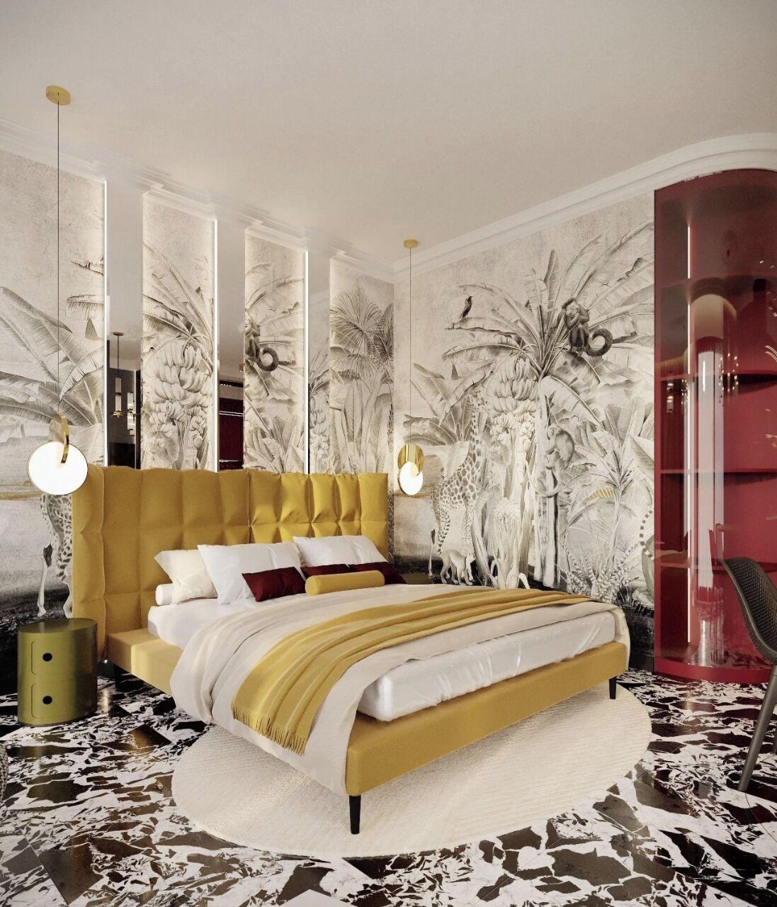 高级开间套房, 1 张大床, 阳台 | 高档床上用品、特色装修、特色家居、熨斗/熨衣板