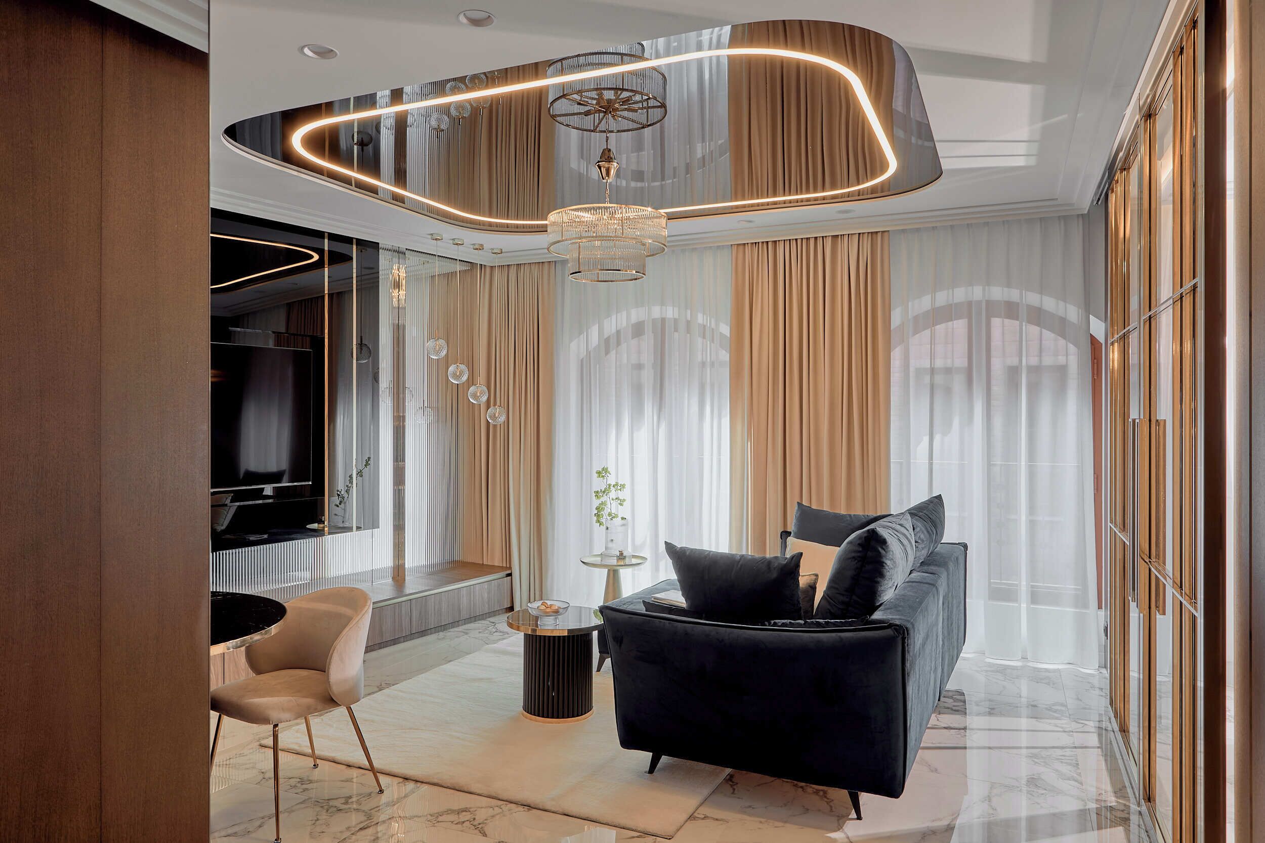 高级公寓, 1 间卧室, 独立浴室 | 起居区 | 平板电视