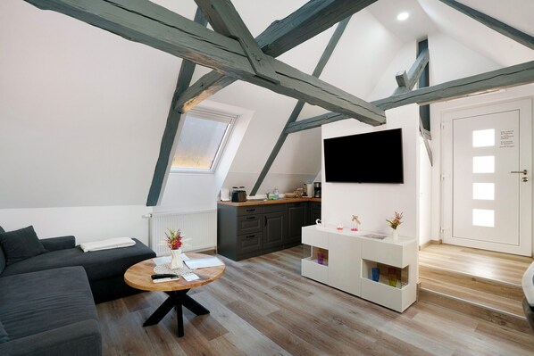 TV - Apartment 'Sophie' with Private Terrace, Wi-Fi and Air Conditioning (Lauchhammer)