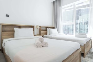 2 bedrooms, iron/ironing board, WiFi, bed sheets