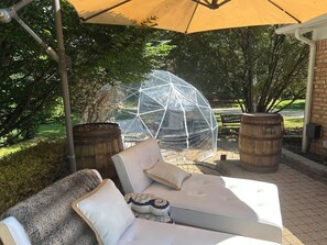 Terrace/patio - Rustic Luxe 4BR 2.5 Bath 1.5 Acres, in Heart of Brighton – Entire Spacious Home (Brighton)