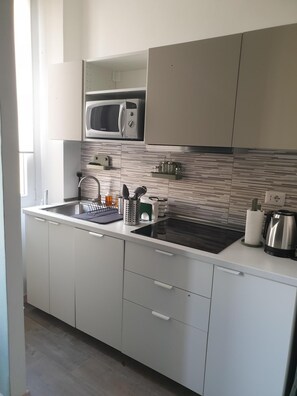 Microwave, oven, stovetop, dishwasher