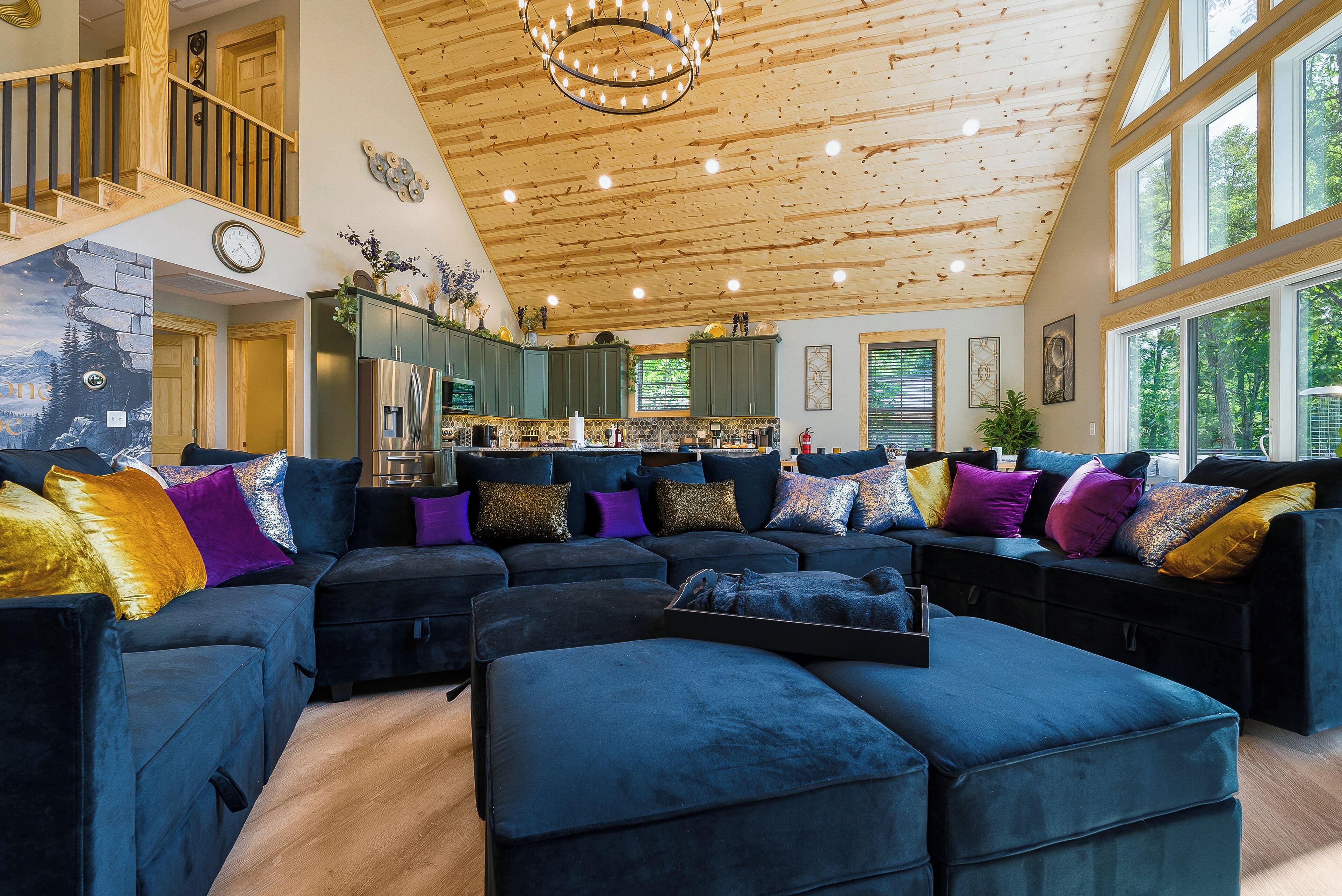 Smart TV, fireplace, video games